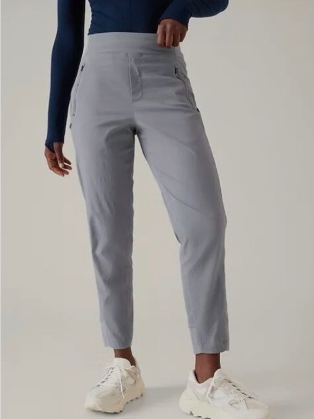 Athleta Light Gray Track Joggers